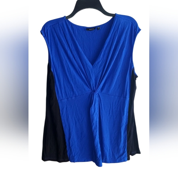 Apt 9 Women's Blue and Black Sleeveless Blouse - Picture 1 of 3